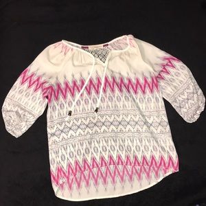 Dressy mid sleeve top